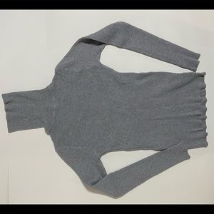 Grey, tight fitted turtleneck